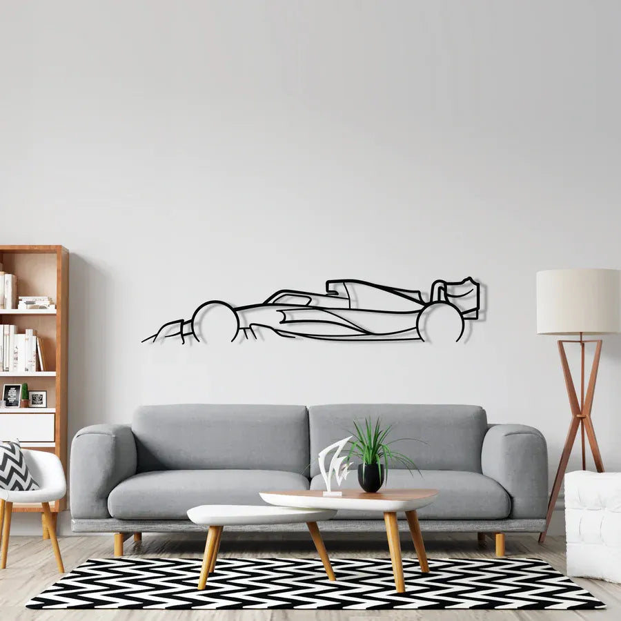 Silhouette F1 art mural